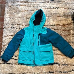 Lands' End Kids Teal and Navy Waterproof Jacket